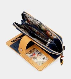 Cheap Anekke Billetero Rfid Grande Azul Marino Nature Pachamama