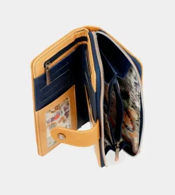 Cheap Anekke Billetero Rfid Grande Azul Marino Nature Pachamama