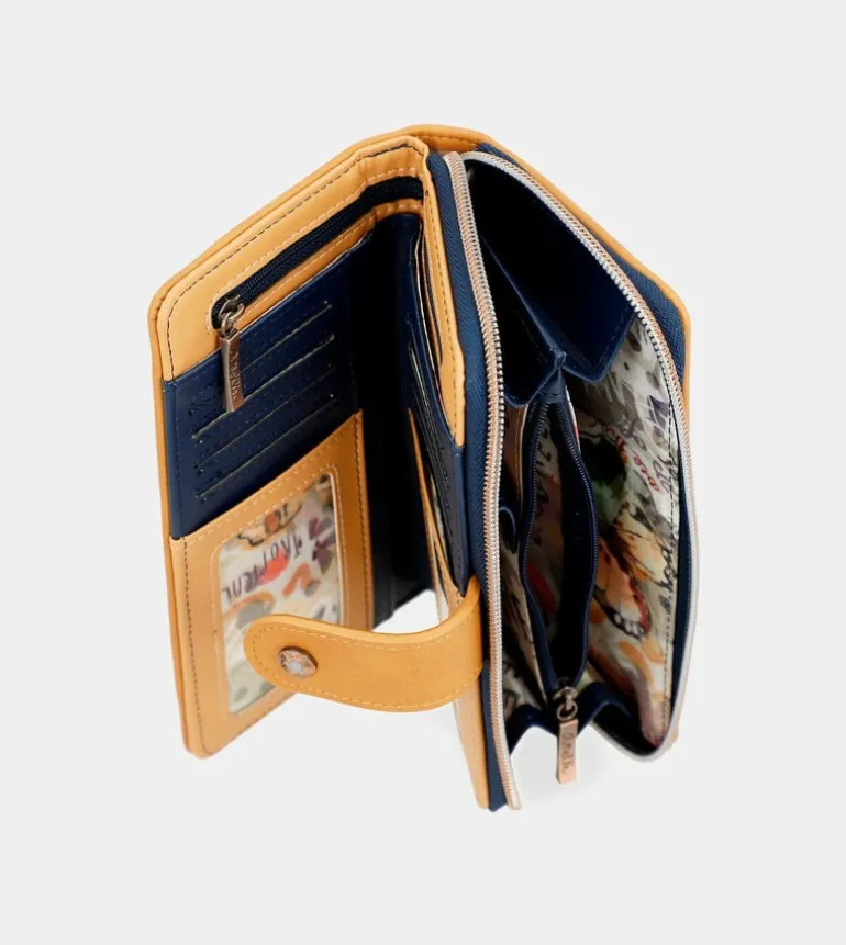 Cheap Anekke Billetero Rfid Grande Azul Marino Nature Pachamama