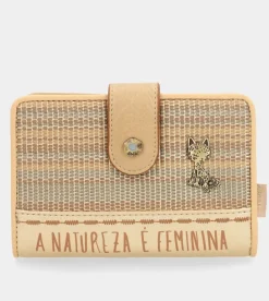 Online Anekke Billetero Rfid Mediano Dorado Nature Pachamama