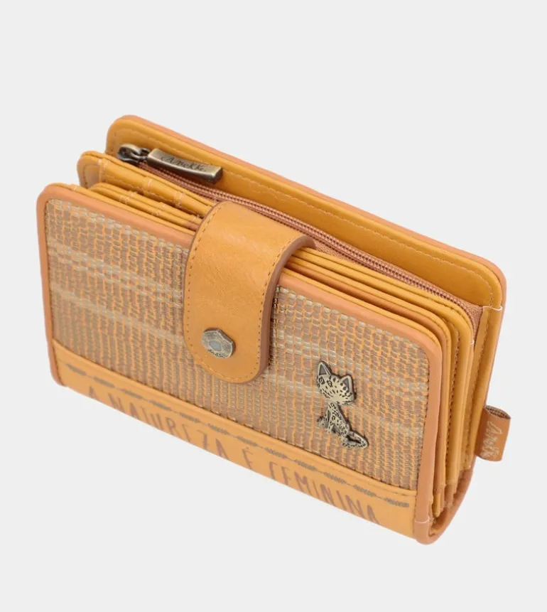 Cheap Anekke Billetero Rfid Mediano Ocre Nature Pachamama