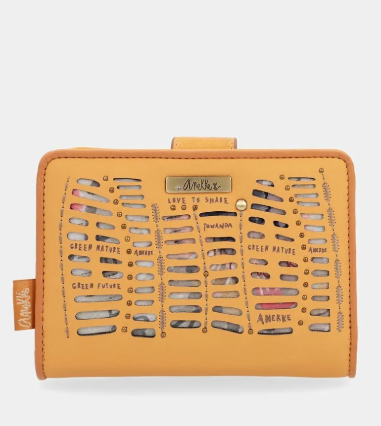 Cheap Anekke Billetero Rfid Mediano Ocre Nature Pachamama