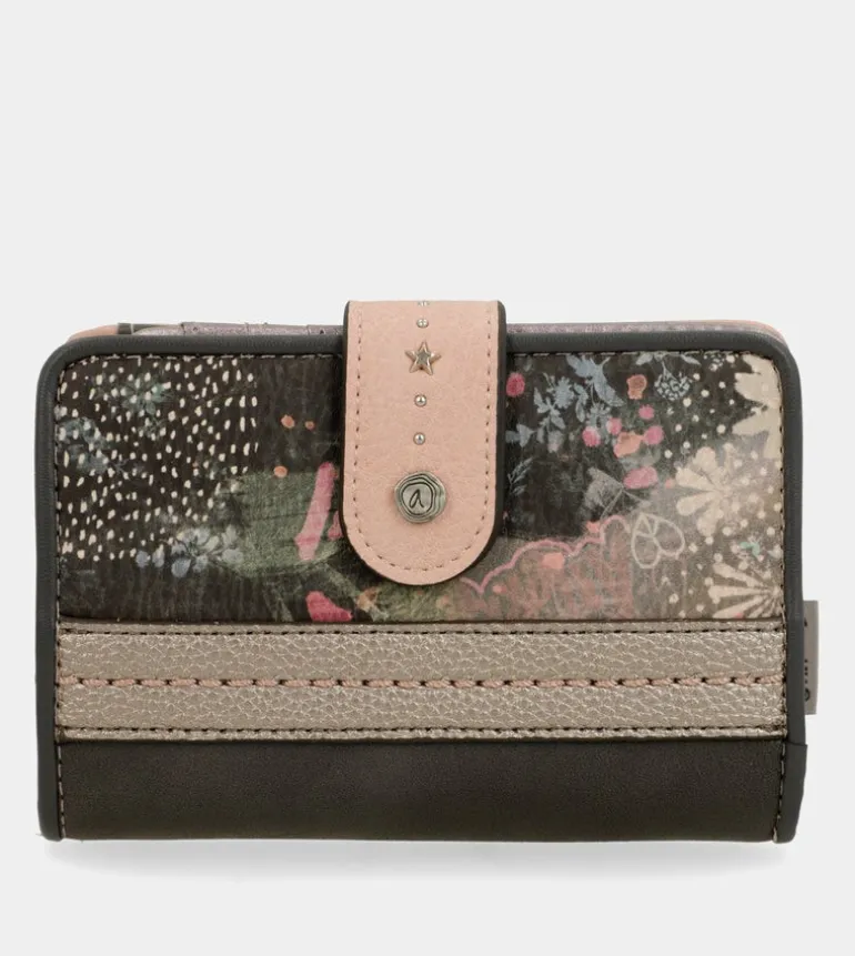 Outlet Anekke Billetero Rfid Mediano Peace & Love Rosa