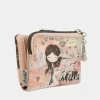 Discount Anekke Billetero Rfid Pequeno Peace & Love Rosa