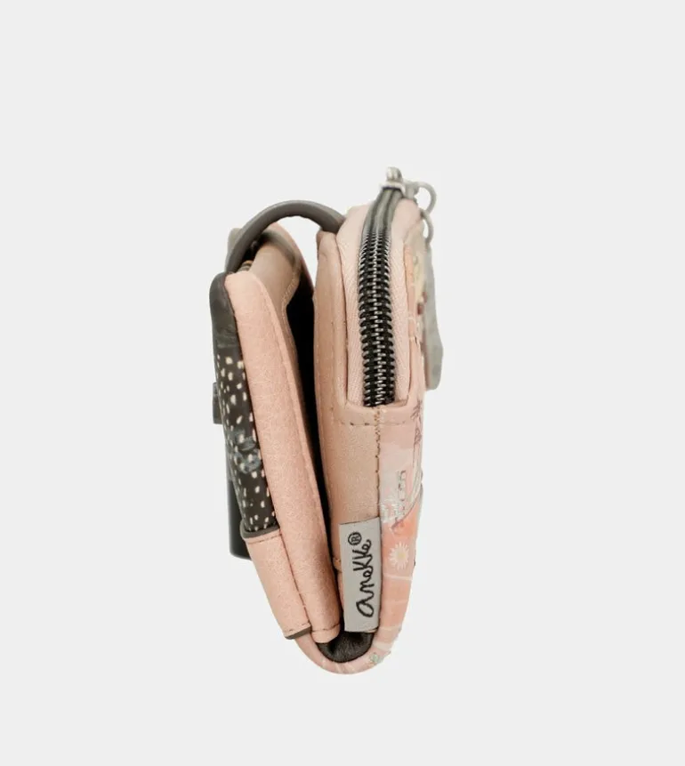 Discount Anekke Billetero Rfid Pequeno Peace & Love Rosa