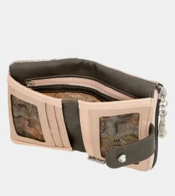 Discount Anekke Billetero Rfid Pequeno Peace & Love Rosa