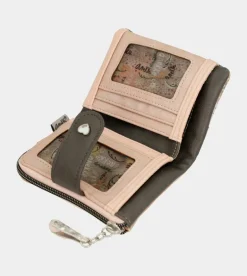 Discount Anekke Billetero Rfid Pequeno Peace & Love Rosa