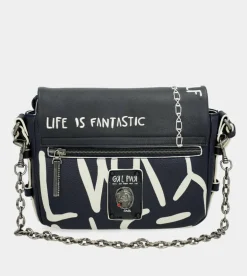 Fashion Anekke Bolso Azul Marino De Solapa Energy
