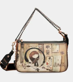 Fashion Anekke Bolso Baguette Con Asa Metal Shoen