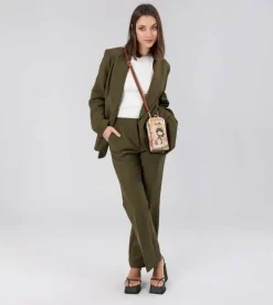 Hot Anekke Bolso Billetero 3 En 1 Rfid Peace & Love Camel