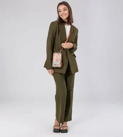 Hot Anekke Bolso Billetero 3 En 1 Rfid Peace & Love Camel