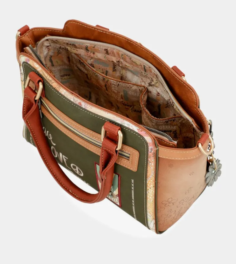 Online Anekke Bolso Bowling Peace & Love Camel