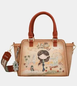Online Anekke Bolso Bowling Peace & Love Camel