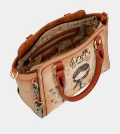 Online Anekke Bolso Bowling Peace & Love Camel