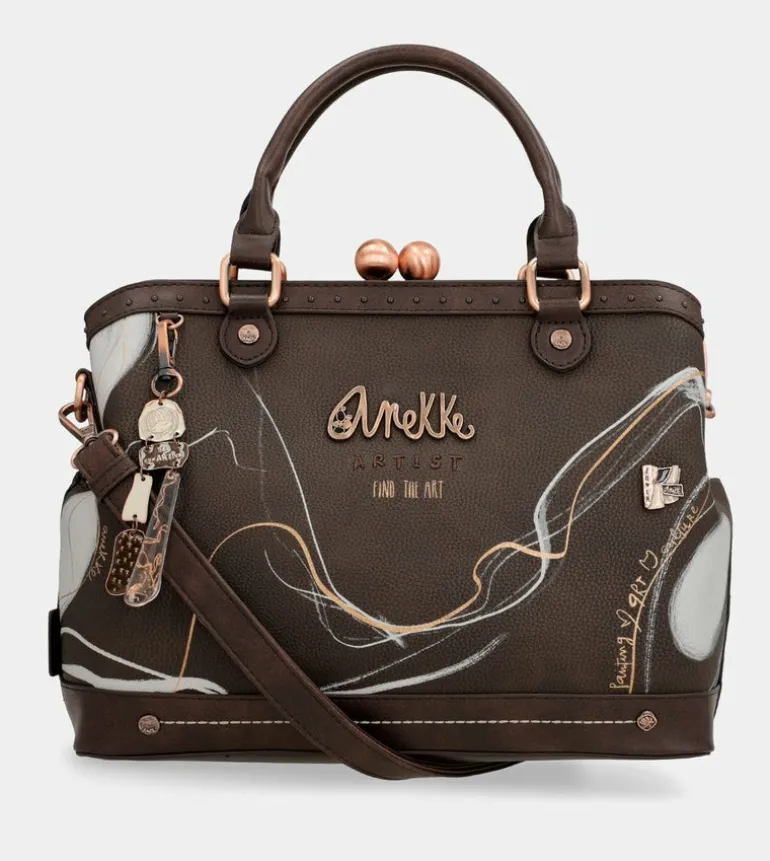 Store Anekke Bolso De Boquilla Marron Nature Shodo