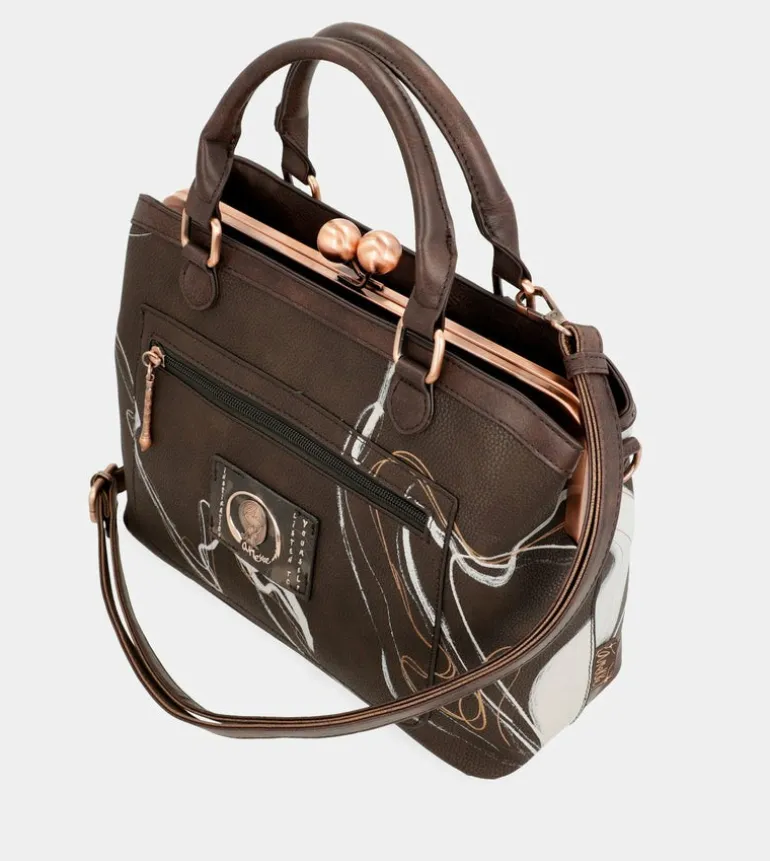 Store Anekke Bolso De Boquilla Marron Nature Shodo