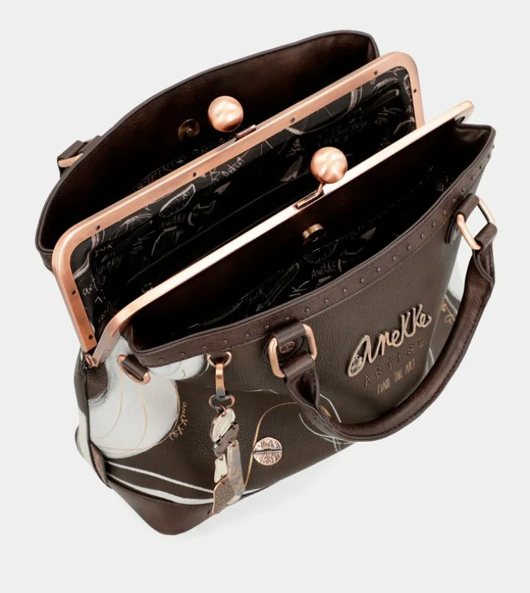 Store Anekke Bolso De Boquilla Marron Nature Shodo