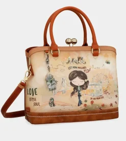 Discount Anekke Bolso De Boquilla Peace & Love Camel