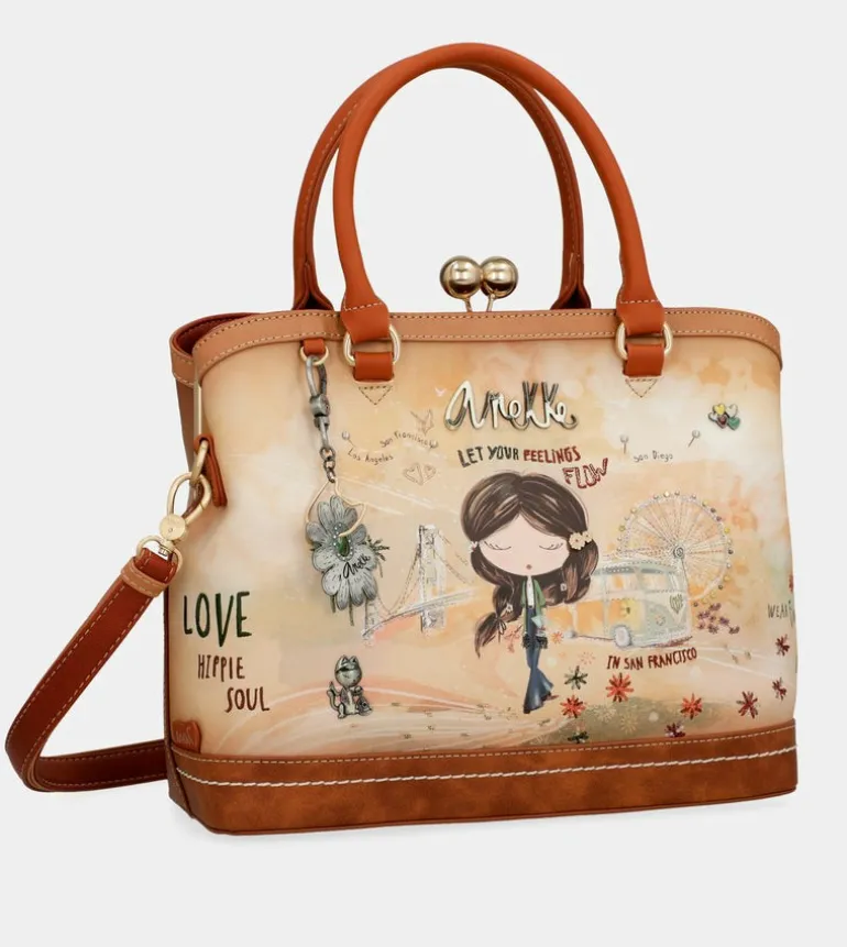 Discount Anekke Bolso De Boquilla Peace & Love Camel