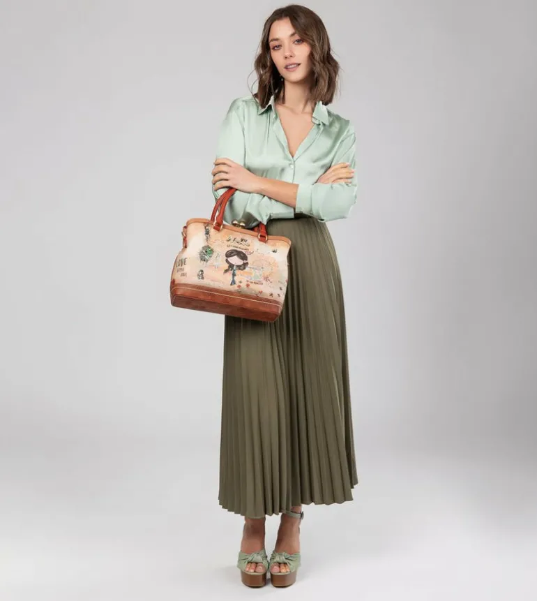 Discount Anekke Bolso De Boquilla Peace & Love Camel
