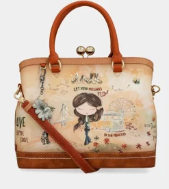 Discount Anekke Bolso De Boquilla Peace & Love Camel