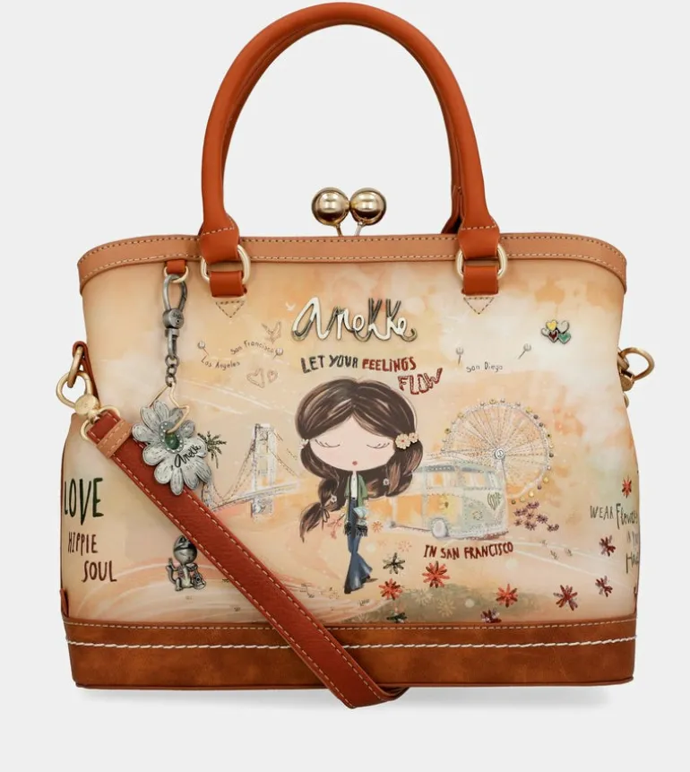 Discount Anekke Bolso De Boquilla Peace & Love Camel