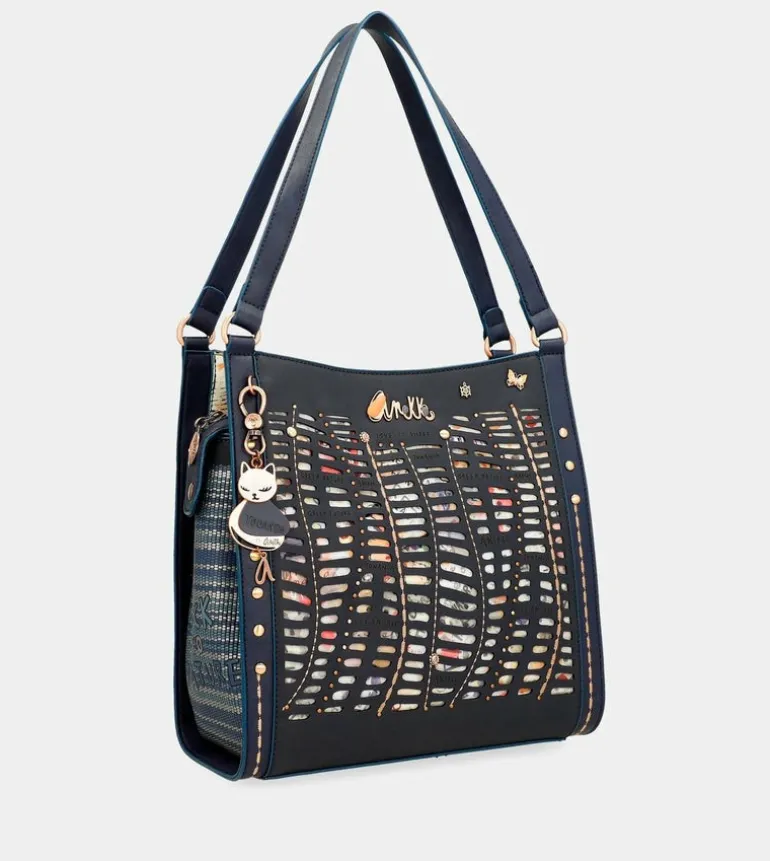 Online Anekke Bolso De Hombro Azul Marino Nature Pachamama