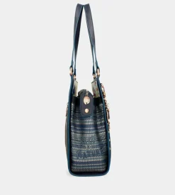 Online Anekke Bolso De Hombro Azul Marino Nature Pachamama