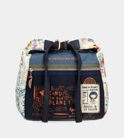 New Anekke Bolso De Hombro Convertible En Mochila Nature Pachamama
