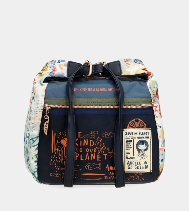 New Anekke Bolso De Hombro Convertible En Mochila Nature Pachamama