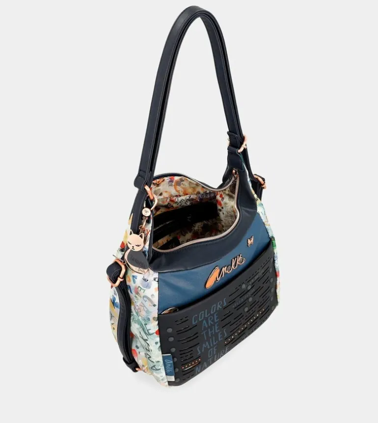New Anekke Bolso De Hombro Convertible En Mochila Nature Pachamama