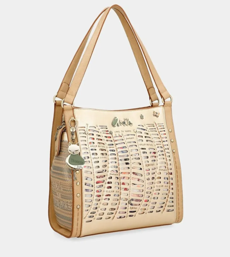 Sale Anekke Bolso De Hombro Dorado Nature Pachamama
