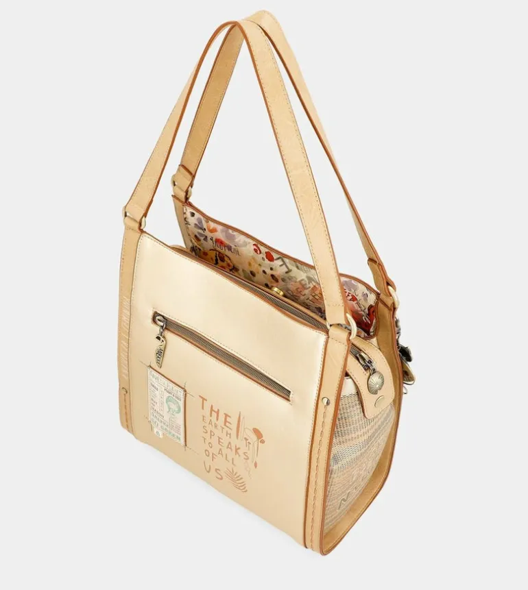 Sale Anekke Bolso De Hombro Dorado Nature Pachamama