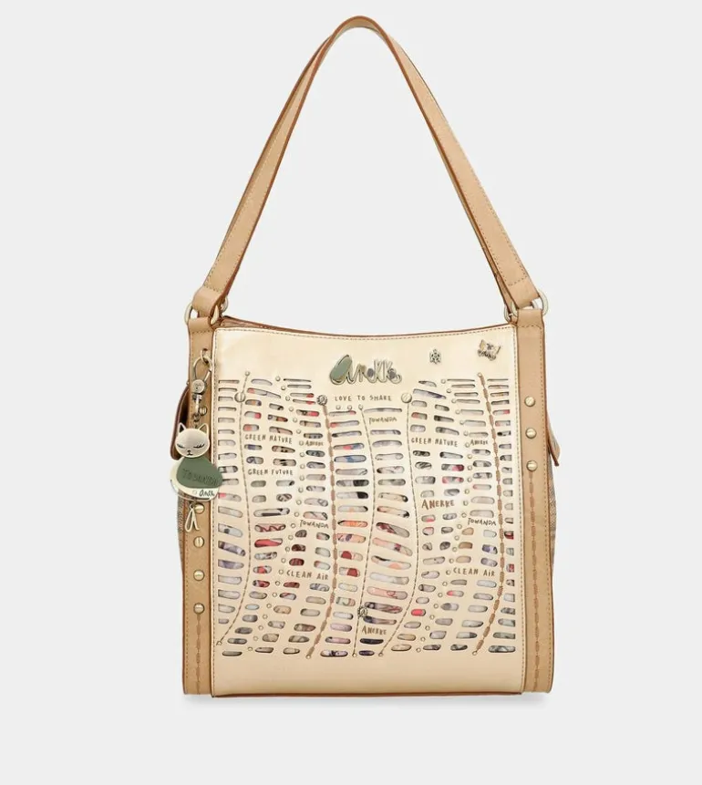 Sale Anekke Bolso De Hombro Dorado Nature Pachamama
