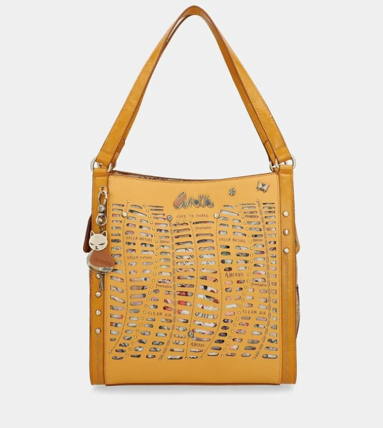 Fashion Anekke Bolso De Hombro Ocre Nature Pachamama