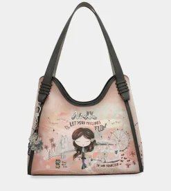 Cheap Anekke Bolso De Hombro Peace & Love Rosa