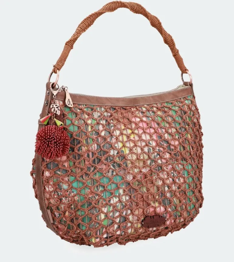 Sale Anekke Bolso De Hombro Rafia Estampado