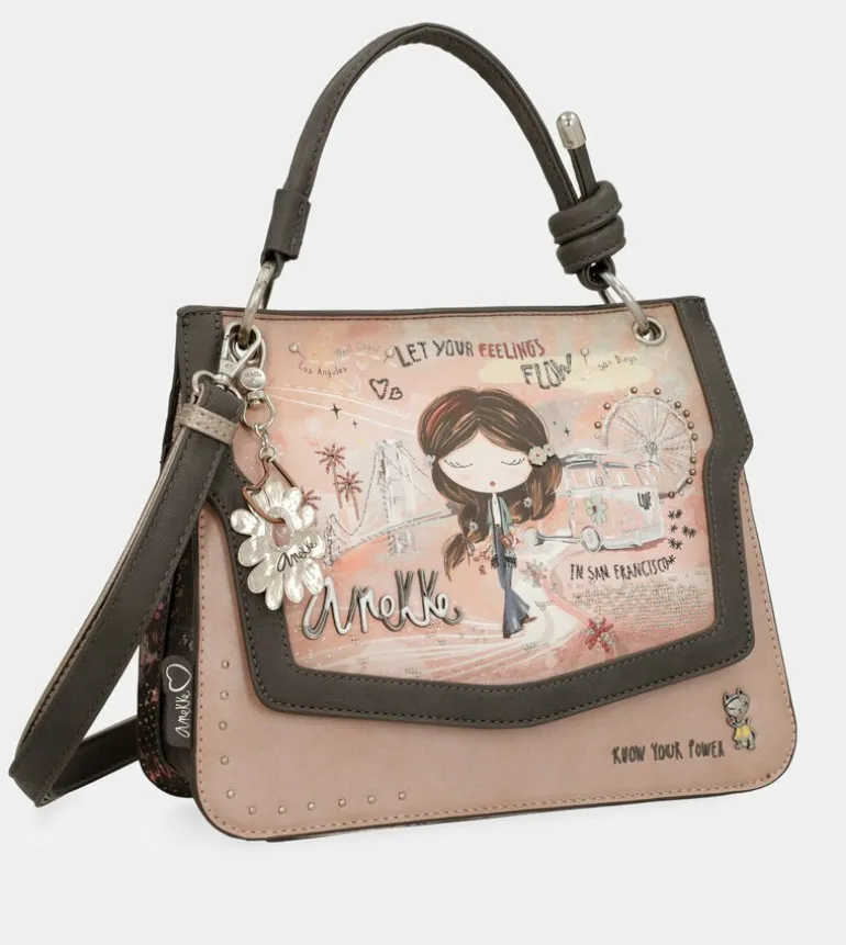 Shop Anekke Bolso De Solapa Peace & Love Rosa