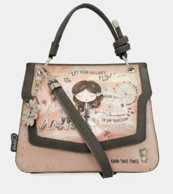 Shop Anekke Bolso De Solapa Peace & Love Rosa