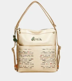 Shop Anekke Bolso Dorado Convertible En Mochila Nature Pachamama