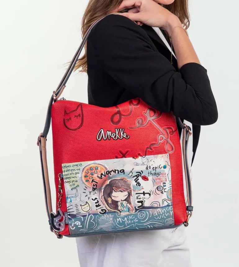 Cheap Anekke Bolso Hobo Convertible En Mochila Fun & Music
