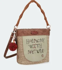 Best Anekke Bolso Hombro Rafia Naturaleza