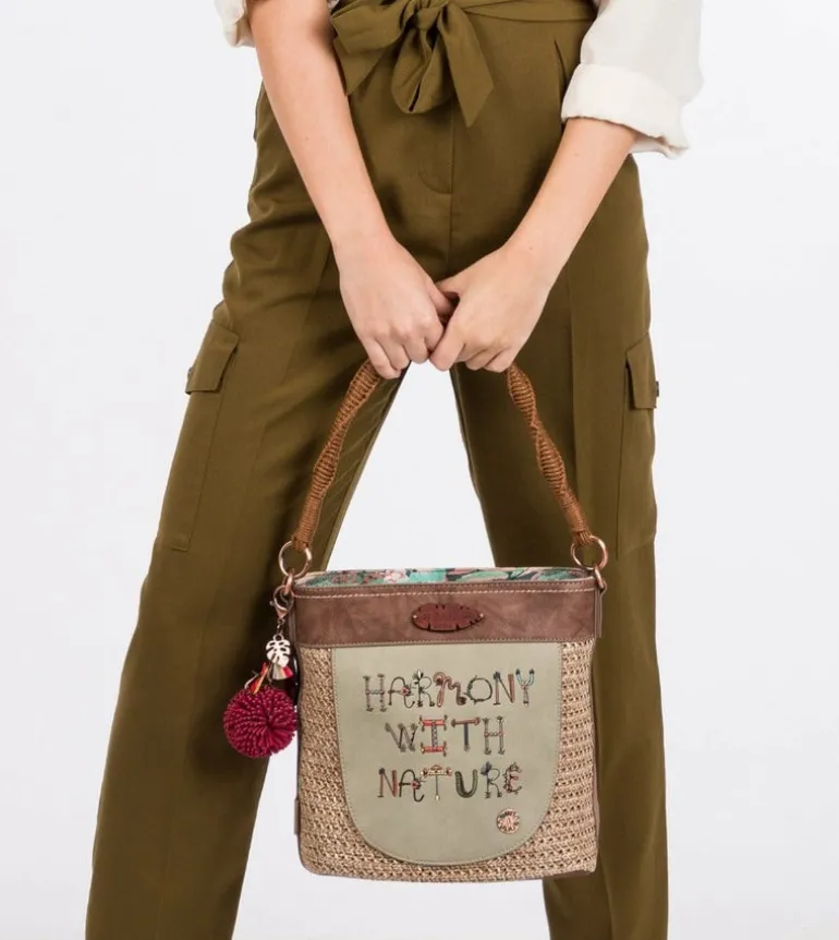 Best Anekke Bolso Hombro Rafia Naturaleza