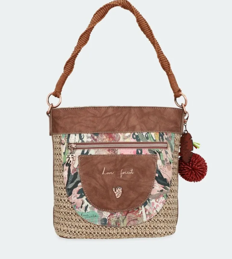 Best Anekke Bolso Hombro Rafia Naturaleza