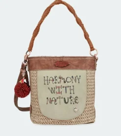 Best Anekke Bolso Hombro Rafia Naturaleza