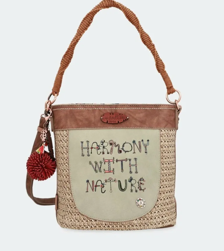 Best Anekke Bolso Hombro Rafia Naturaleza