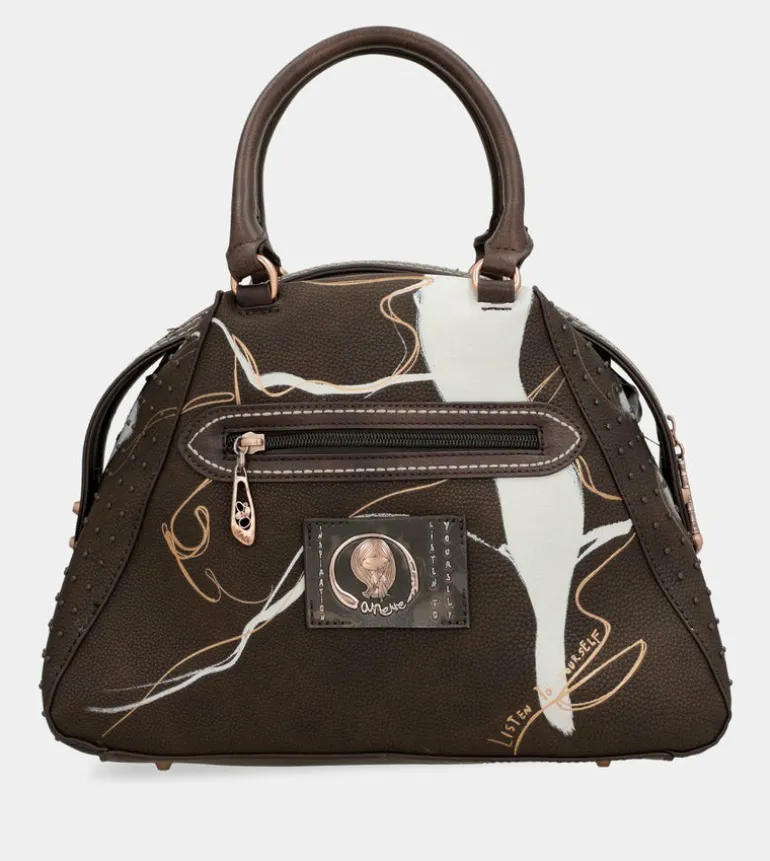 Clearance Anekke Bolso Marron 2 Asas Y Bandolera Nature Shodo