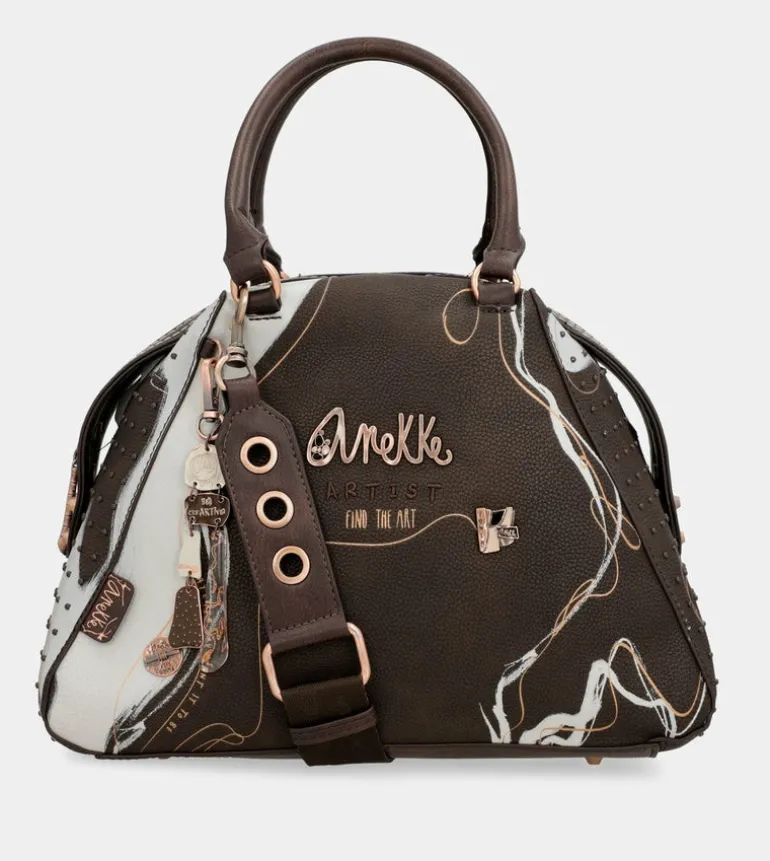 Clearance Anekke Bolso Marron 2 Asas Y Bandolera Nature Shodo