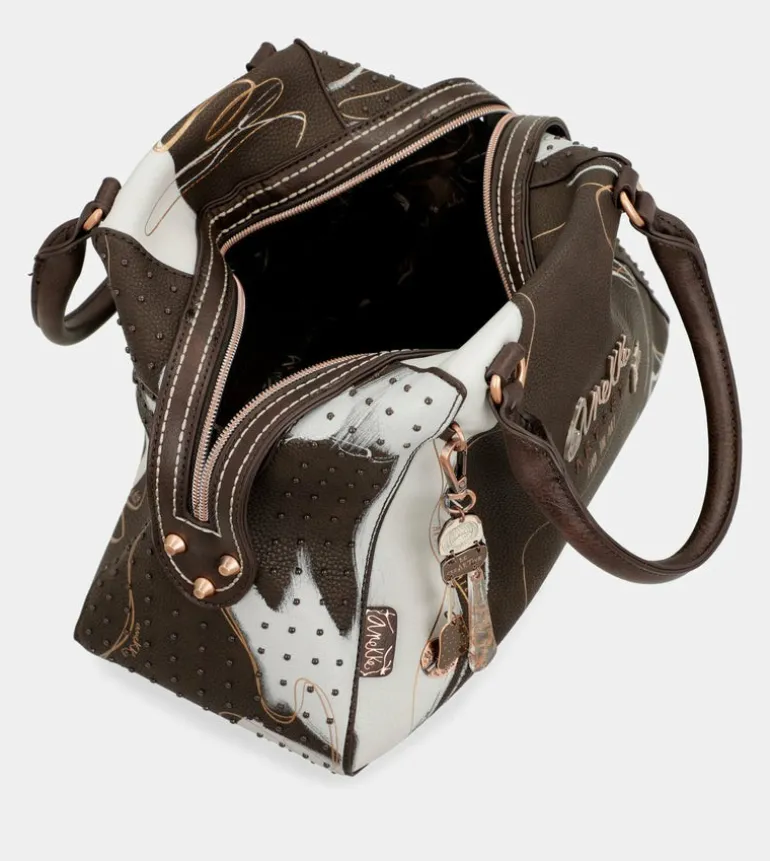 Clearance Anekke Bolso Marron 2 Asas Y Bandolera Nature Shodo