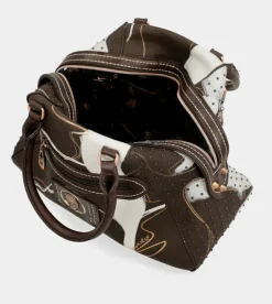 Clearance Anekke Bolso Marron 2 Asas Y Bandolera Nature Shodo
